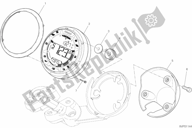 All parts for the Instrument Panel of the Ducati Scrambler Flat Track Thailand USA 803 2019